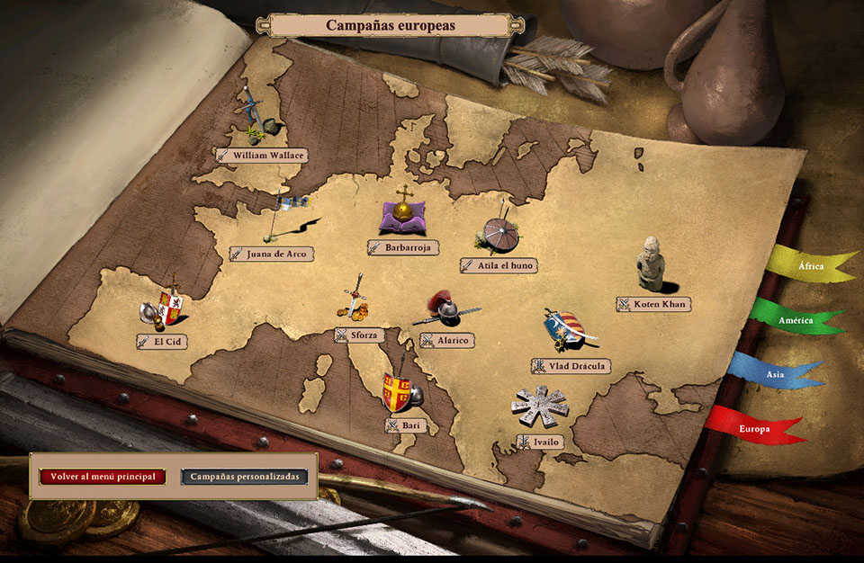 Imagen de las campañas jugables del juego